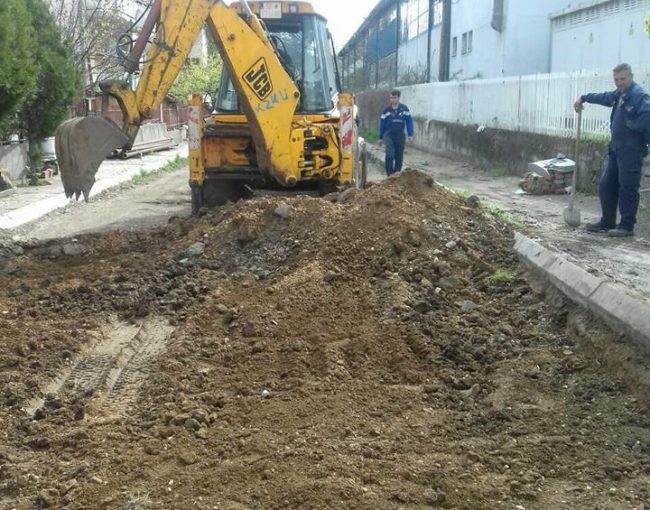 Изградба на атмосферска канализација на ул. ЈНА