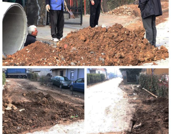 Реконструкција на водоводна мрежа со приклучоци на ул.  Михајло Пупин во населба Перо Чичо – 585м