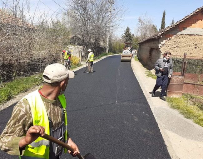 Aсфалтирање на улици во с. Романовце