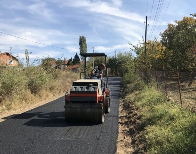 Асфалтирање на улица во с.Романовце (Кај бунарче)